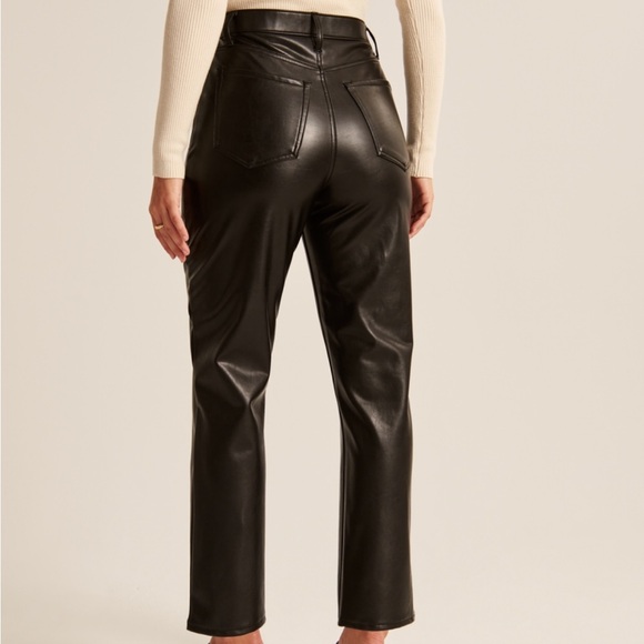 Curve Love Vegan Leather Ankle Straight Pant - Picture 3 of 6